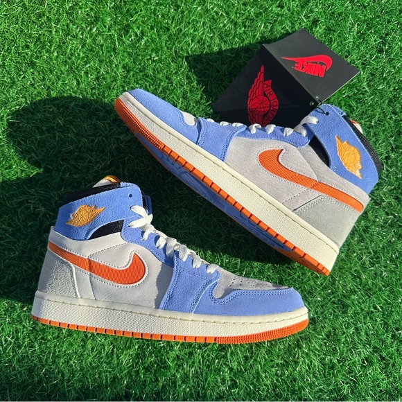 Jordan 1 High Zoom Air Comfort 2 Royal Pulse / Alpha Orange - Picture 7 of 12